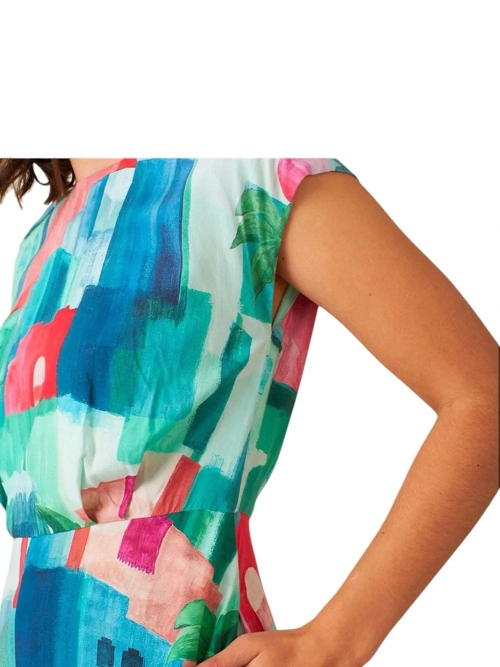 Nwt Emily & Fin Elodie Midi Dress - Marrakech Landscape Xl — image 4 of 8